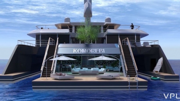 Komorebi est un superyacht de 85 mètres de long, conjuguant espace, stabilité et faibles coûts de fonctionnement. Il offre des pièces spacieuses, une piscine, un hangar à sous-marin, et même un jardin japonais sur son pont !