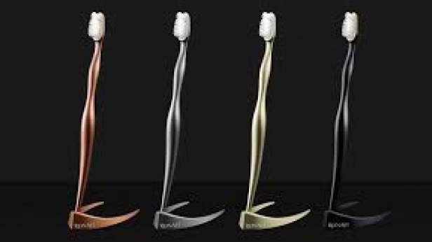 A quoi ça sert d'avoir une salle de bain luxueuse, si c'est pour y trouver une brosse à dent quelconque? Reinast vous présente LA solution: une brosse en titane à 4300 $ ! A ce prix, tous les 6 mois vous aurez droit à 5 nouvelles têtes de brosse
