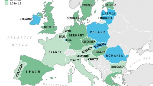 Les prévisions de croissance en Europe pour 2016 restent modérées