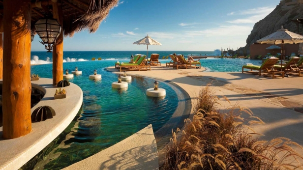 En flanc de montagne, sur une plage immaculée, se situe The Resort at Pedregal à Los Cabos, au Mexique - paradis pour les surfeurs, fans de plongée, de pêche ou de golf - à partir de 850 €