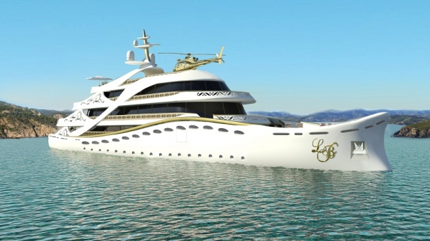 Première créatrice à concevoir un yacht destiné à une clientèle féminine, Lidia Bersani n’a pas lésiné sur les moyens pour faire de « La Belle » un yacht hyper luxueux: une mosaïque en or, des cristaux Swarovski, des meubles en bois sur-mesure...