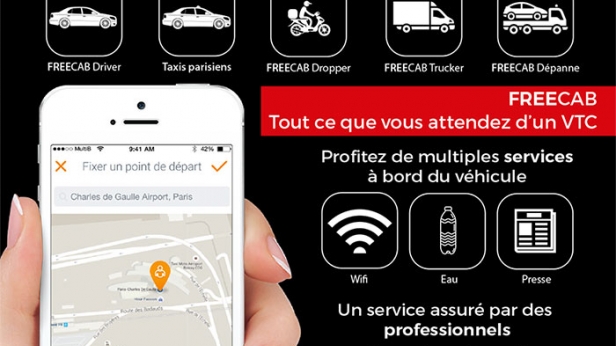 Freecab est une initiative française qui permet de réserver, sans majoration, un VTC ou un Taxi