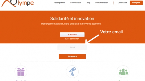 Olympe fournit un service d’hébergement gratuit et sans publicité