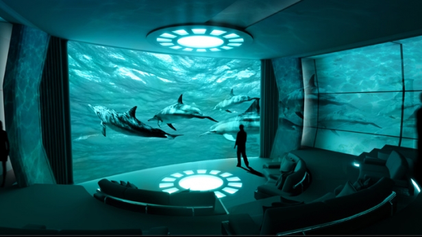 IMAX la salle Nemo fait partie d'un nouveau projet de superyacht de 150 mètres - Il permettera de regarder les derniers films mais aussi de projeter une vision du fond marin parcourue par le yacht via des caméras incrustées dans la coque du navire