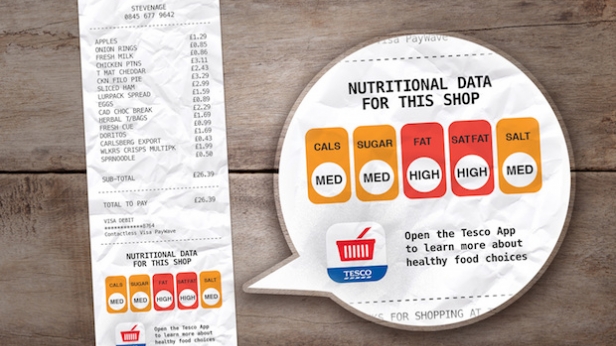 Receipts Graphics est un service d'étiquetage alimentaire sur ses tickets de caisse qui a été lancé à Londres. On y mentionne le taux de sucre, de gras et de calories, et le total après chaque achat effectué ! Idéal pour se nourrir sainement !