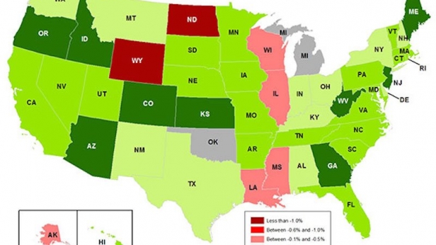 En décembre 2015, l'économie était déjà au ralenti pour certains Etats américains, qui sont entrés en récession