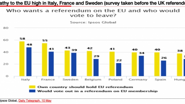 Pas folle les guêpes... les Italiens et les Français sont les premiers à vouloir quitter l'Europe en cas de referendum... et pour cause, l'Espagne et la Grèce ayant été forcés de s'adapter, il ne reste que 2 grands perdants !
